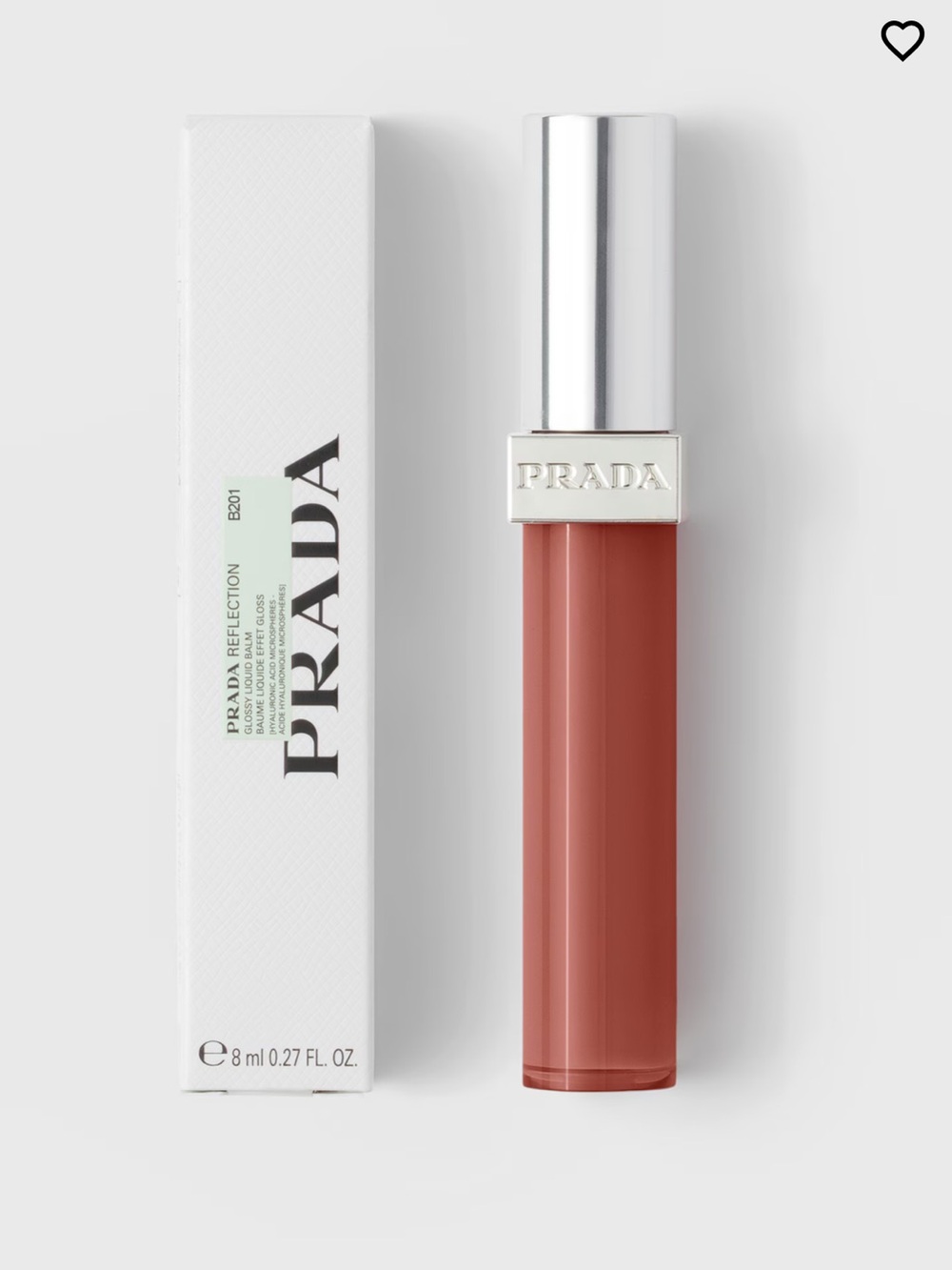 Prada Reflection glossy liquid balm   ColorB201 - CHOCOBOT